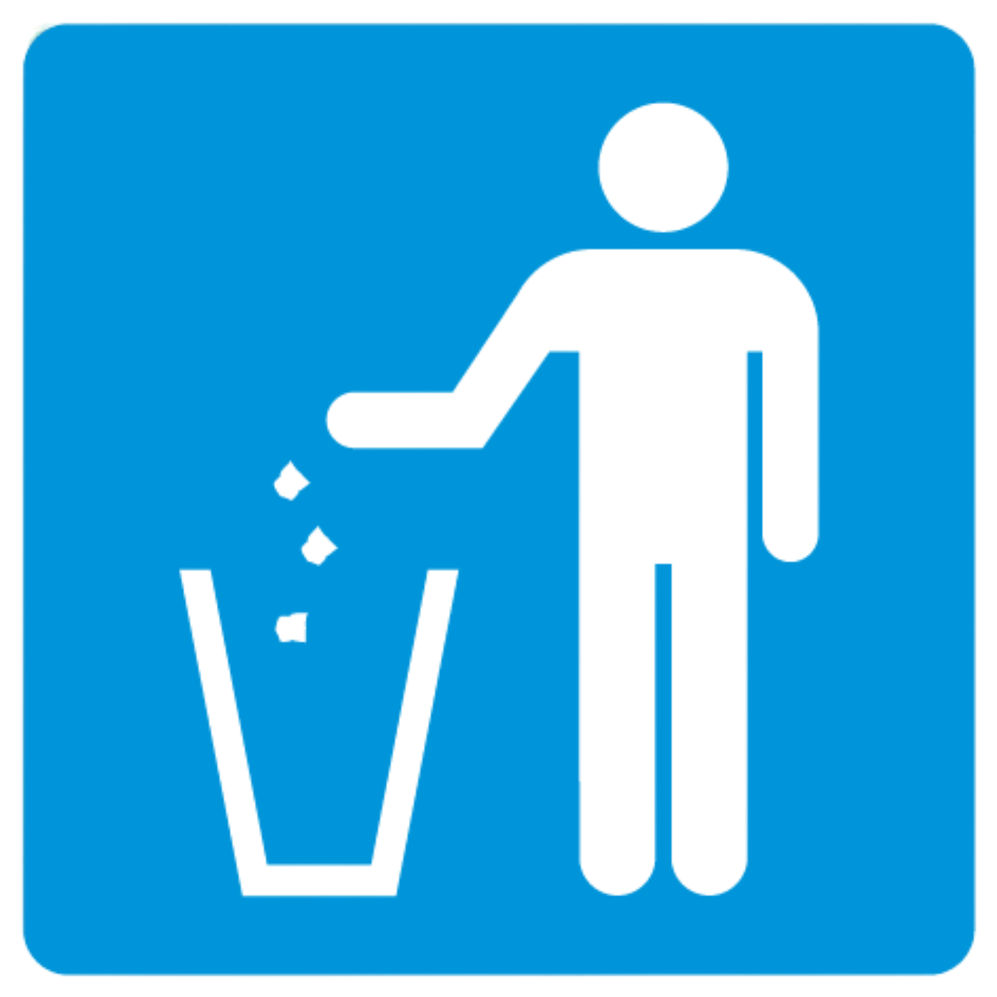 Deposite la basura en su lugar
