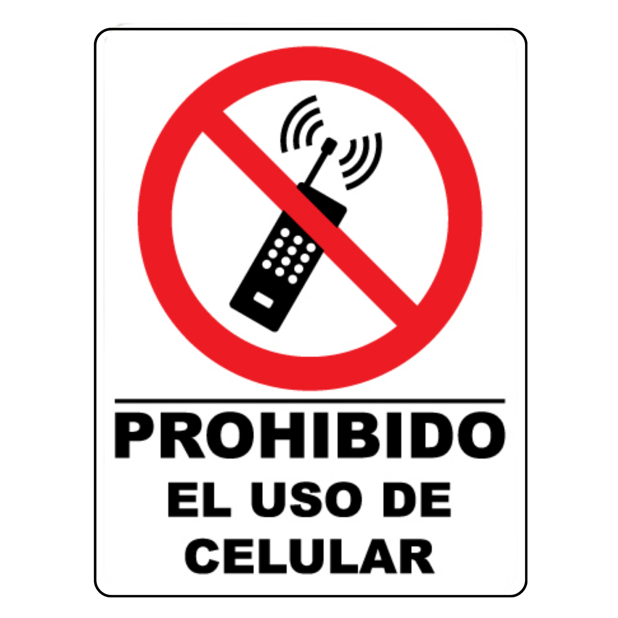 Prohibido el uso de celular
