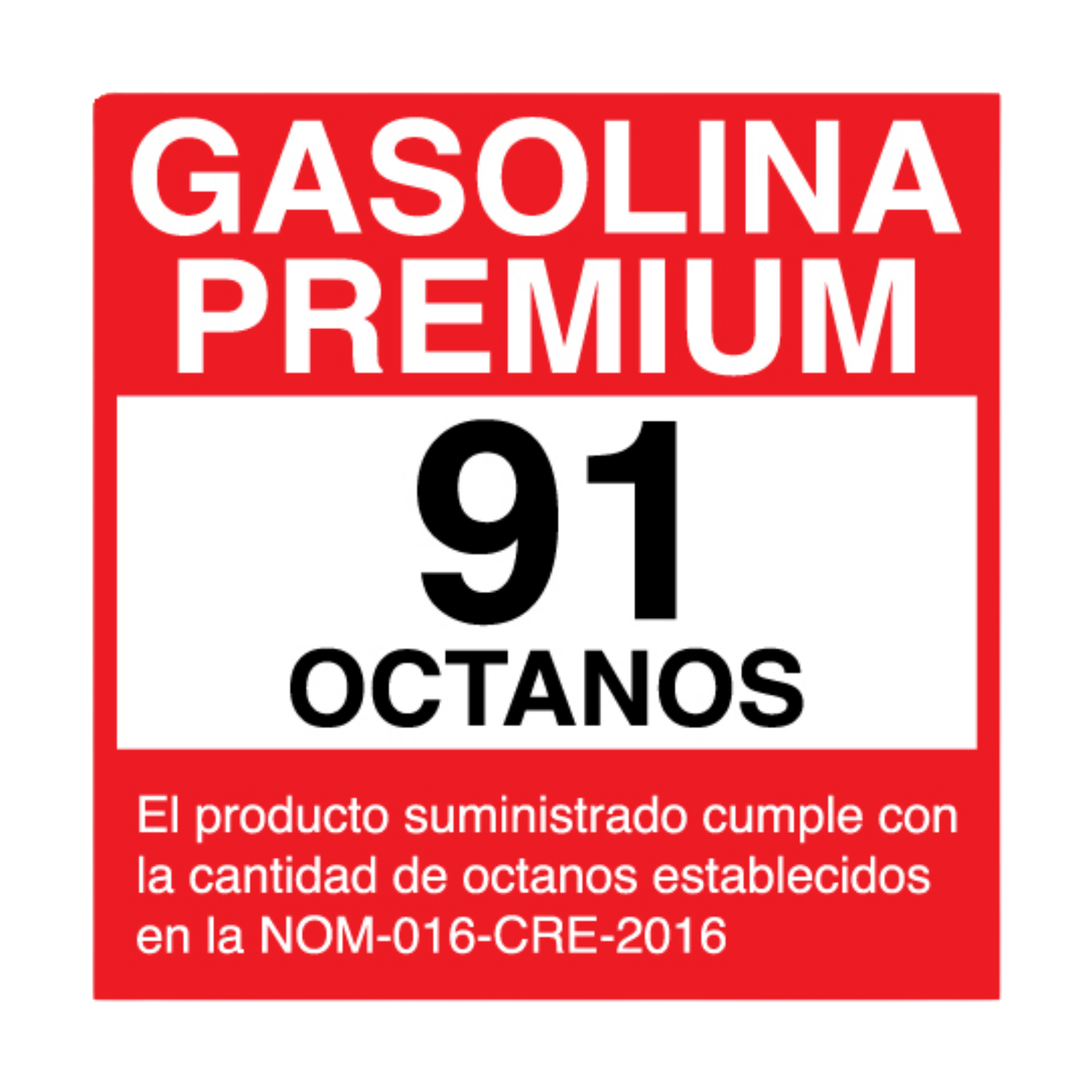 Gasolina Premium 91 octanos